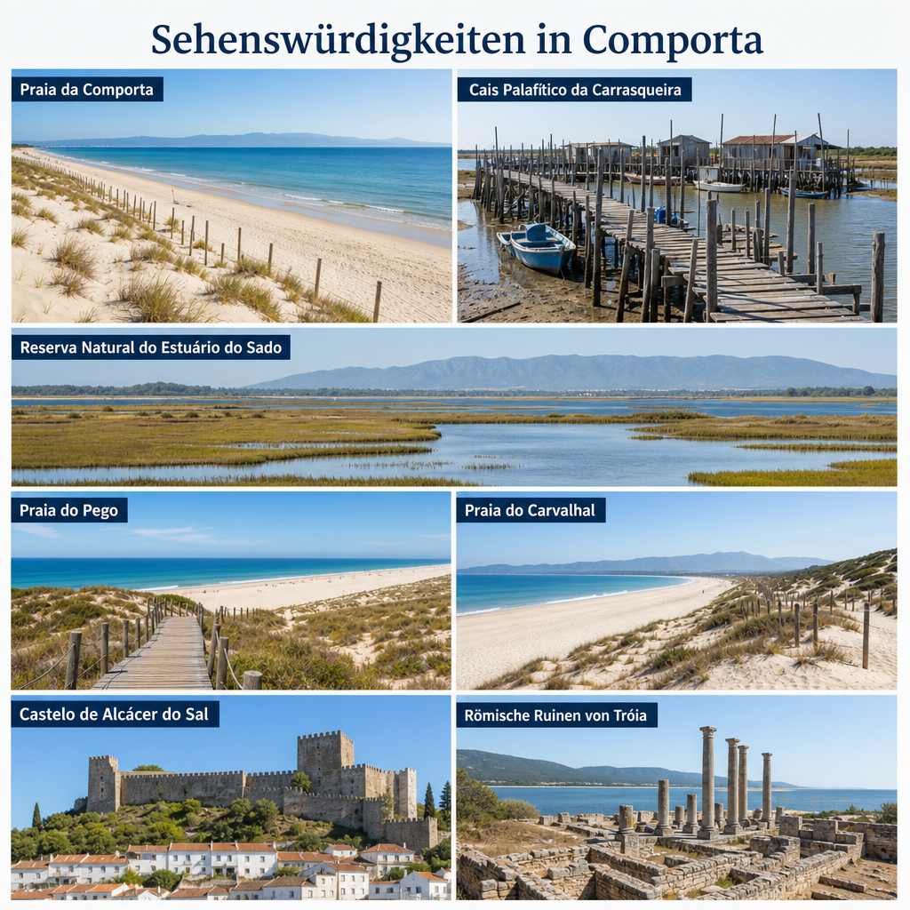 Die schönsten Sehenswürdigkeiten in Comporta als Übersicht