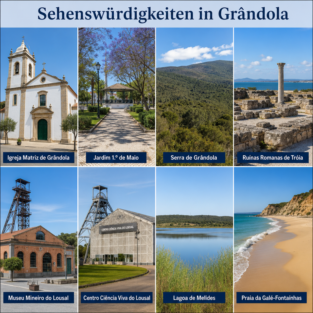Die schönsten Sehenswürdigkeiten in Grândola als Übersicht