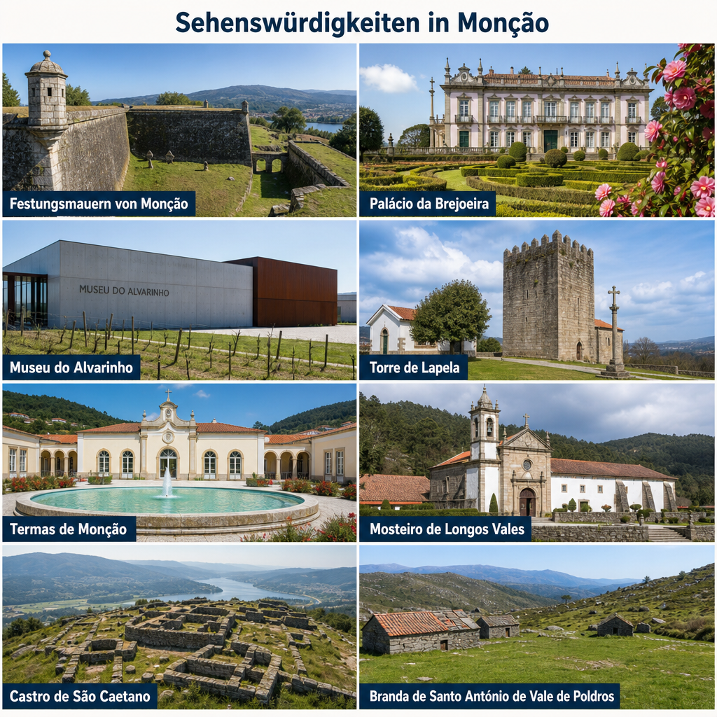 Die schönsten Sehenswürdigkeiten in Monção als Übersicht Die schönsten Sehenswürdigkeiten in Monção als Übersicht