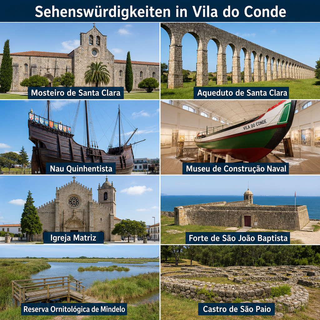 Die schönsten Sehenswürdigkeiten in Vila do Conde als Übersicht Die schönsten Sehenswürdigkeiten in Vila do Conde als Übersicht