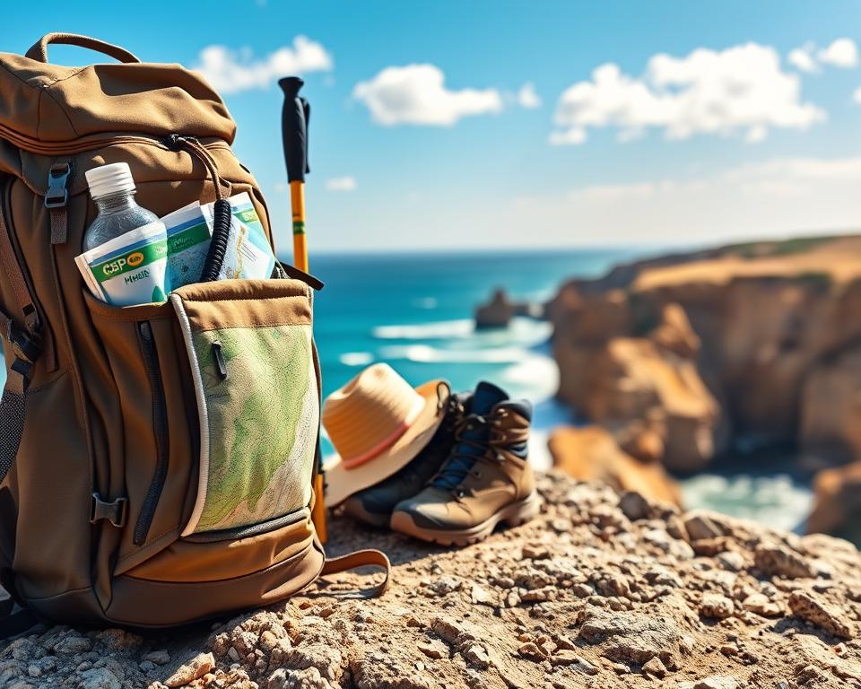 Ausrüstung für Küstenpfad Portugal Wanderung Ausrüstung für Küstenpfad Portugal Wanderung