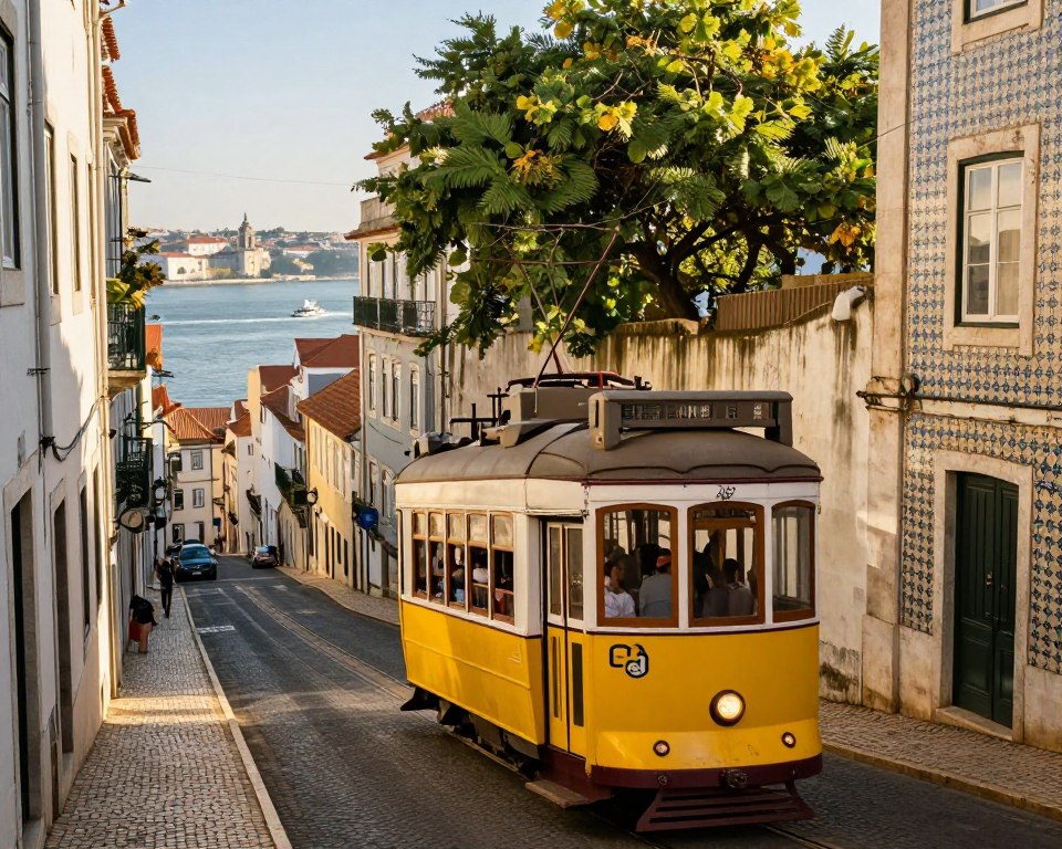 Historische Straßenbahn in Lissabon