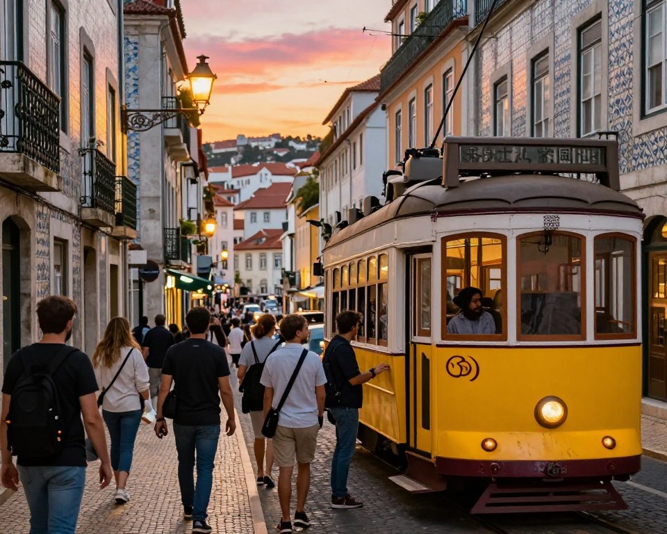 Lissabon Straßenbahn Stoßzeiten