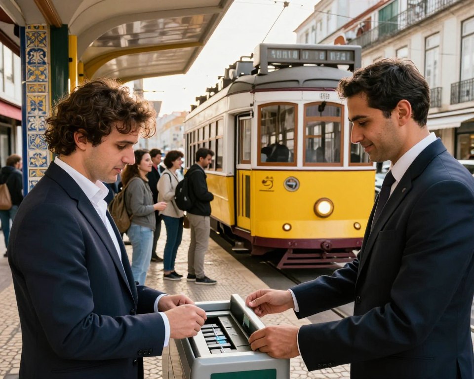 Lissabon Straßenbahn Ticketkauf