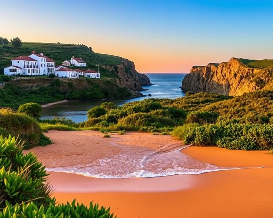 Odeceixe Strand Fluss Meer