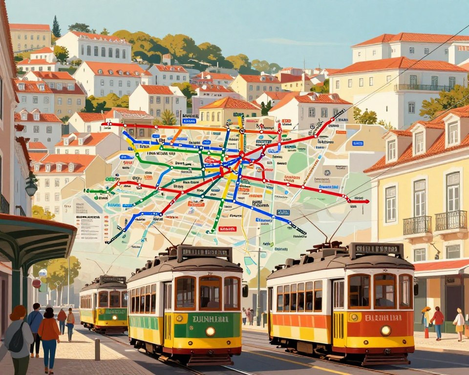 Straßenbahnlinien Lissabon Übersicht