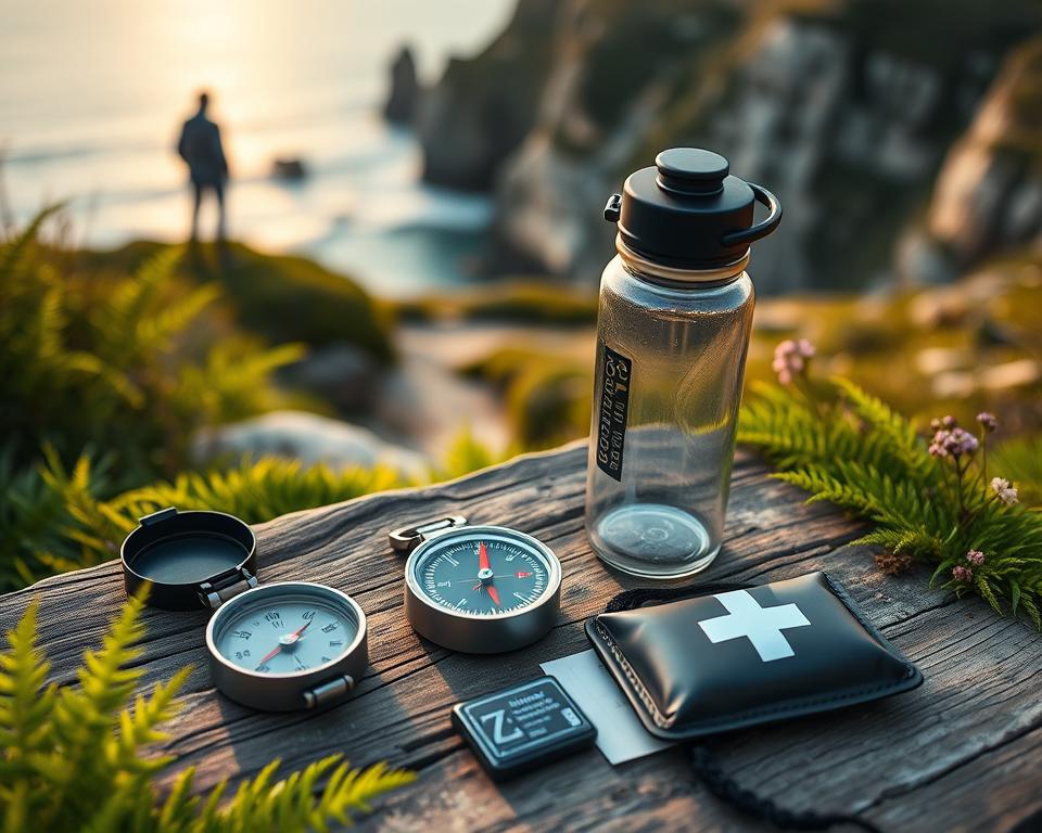 Wanderausrüstung für Küstenwanderung